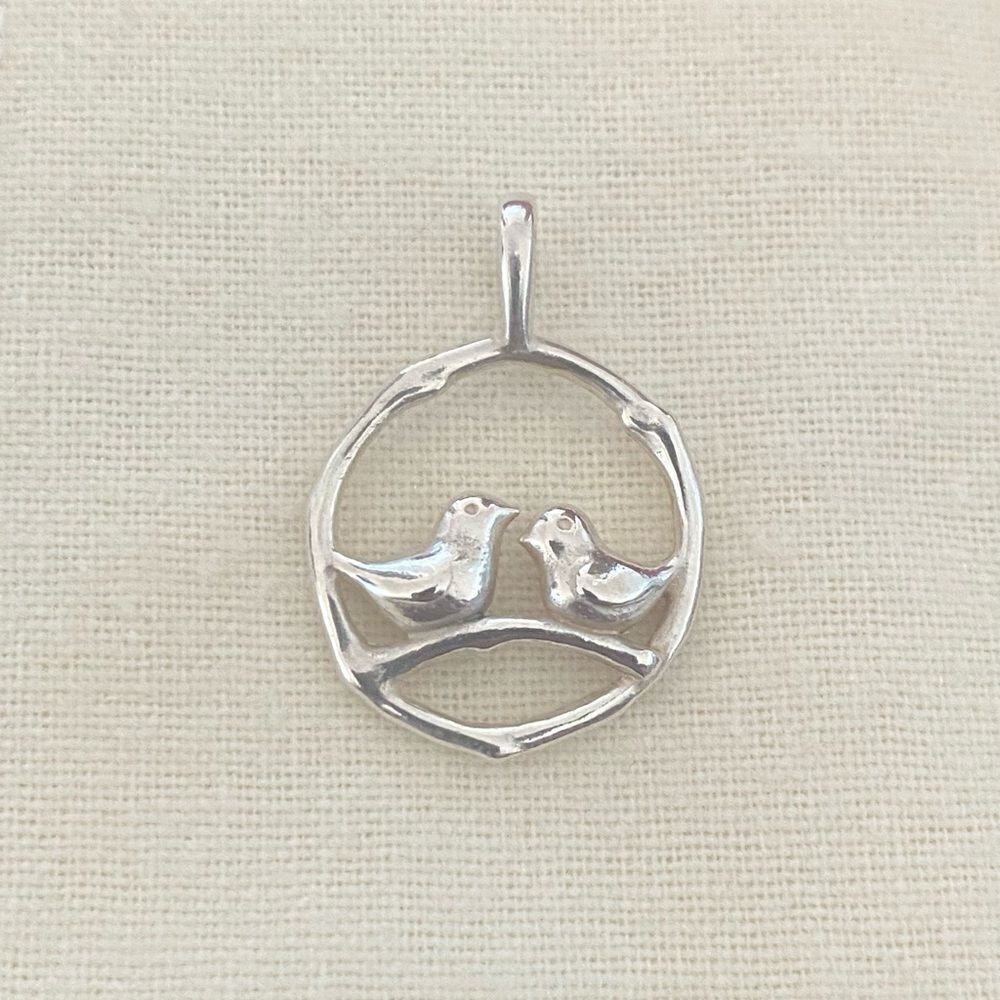 James Avery Retired Love Birds On Branch Pendant - Picture 2 of 4